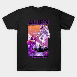 Alien Connection Astronaut - Hand Drawn T-Shirt